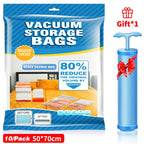 Vacuum Storage Bags with Hand Pump (10 Pack 50x70cm) – Space Saving Compression Bags