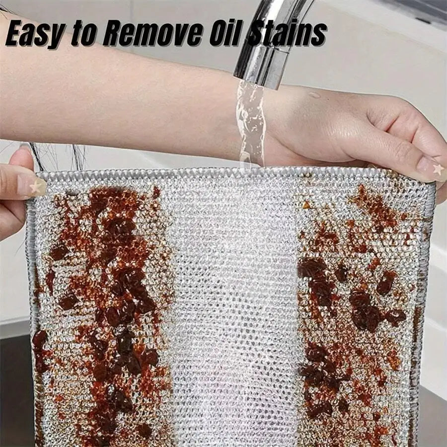 Wire Cleaning Cloth (Pack of 10) – Heavy Duty Metal Scrubber Pads | Non-Scratch Kitchen Cleaning Cloth