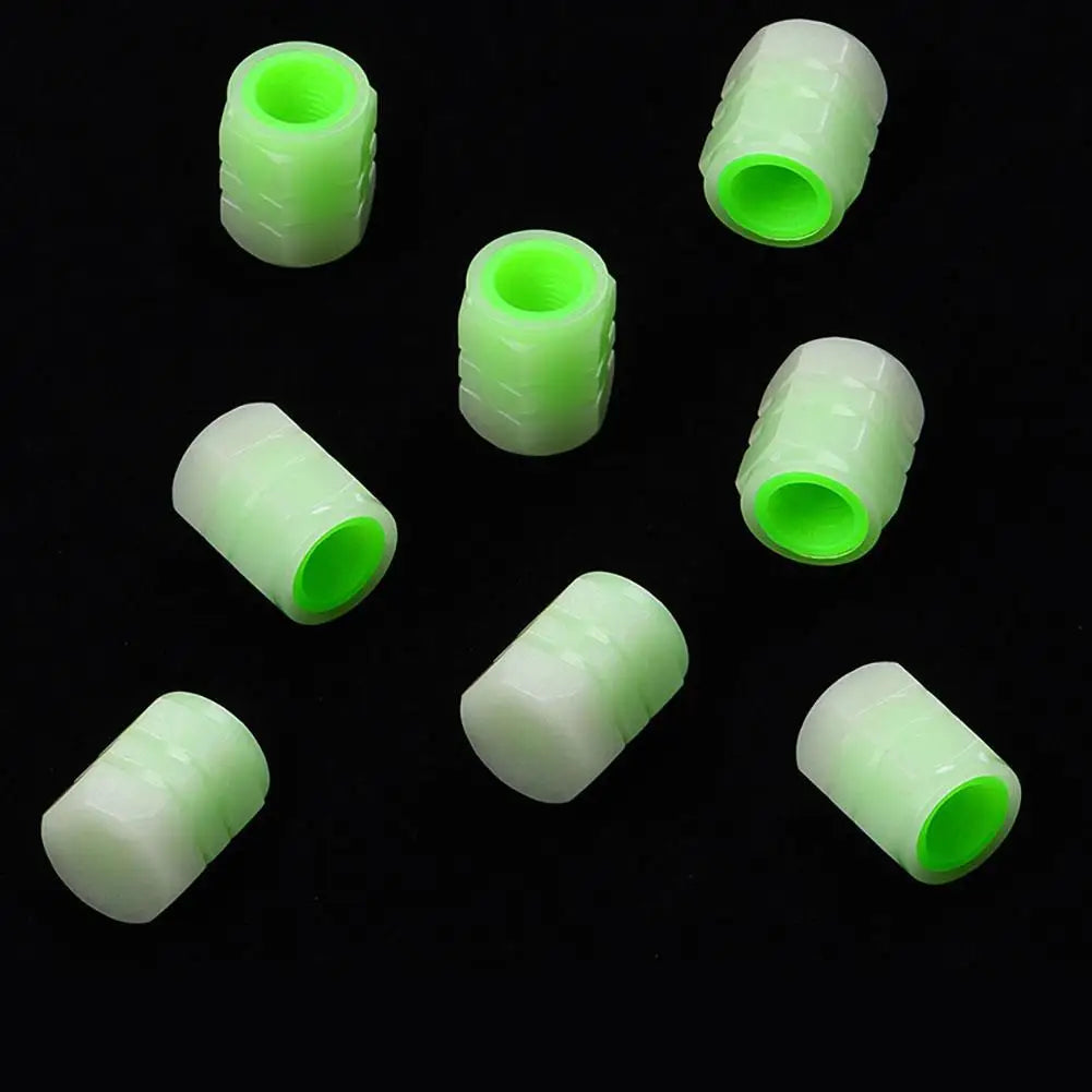 Car and Bike Wheel Tire Rim Glow Radium Light Air Valve Cap Universal for Cars, Trucks, Motorcycles and Bikes