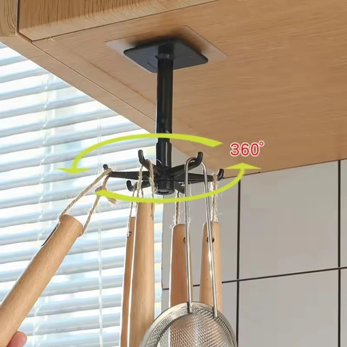 Multi-purpose 360 Degree Rotating Folding SELF-ADHESIVE Hook