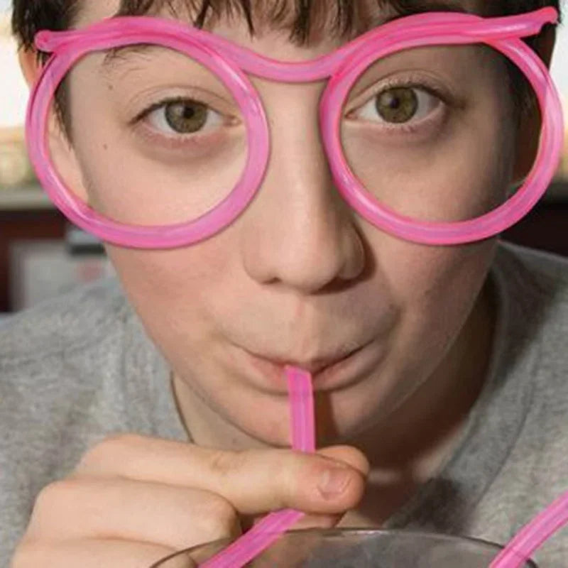 Creative Eyeglasses Straw Drinking