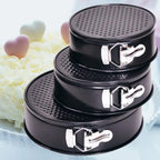 Set of 3 Non-Stick Springform Cake Pan Set – Round Baking Moulds