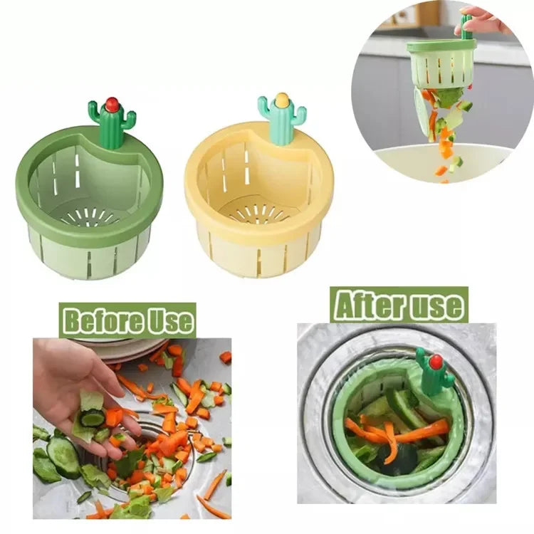 Creative Cactus Kitchen Sink Drain Strainer Basket – Food Waste Filter & Sink Catcher