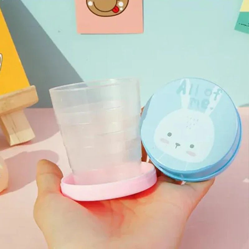 Magic Glass – Collapsible Foldable Kids Cup with Lid (Portable & Cute Design)