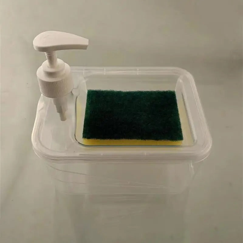 Square Soap Pump Dispenser with Sponge Holder – Kitchen Soap Organizer 💧