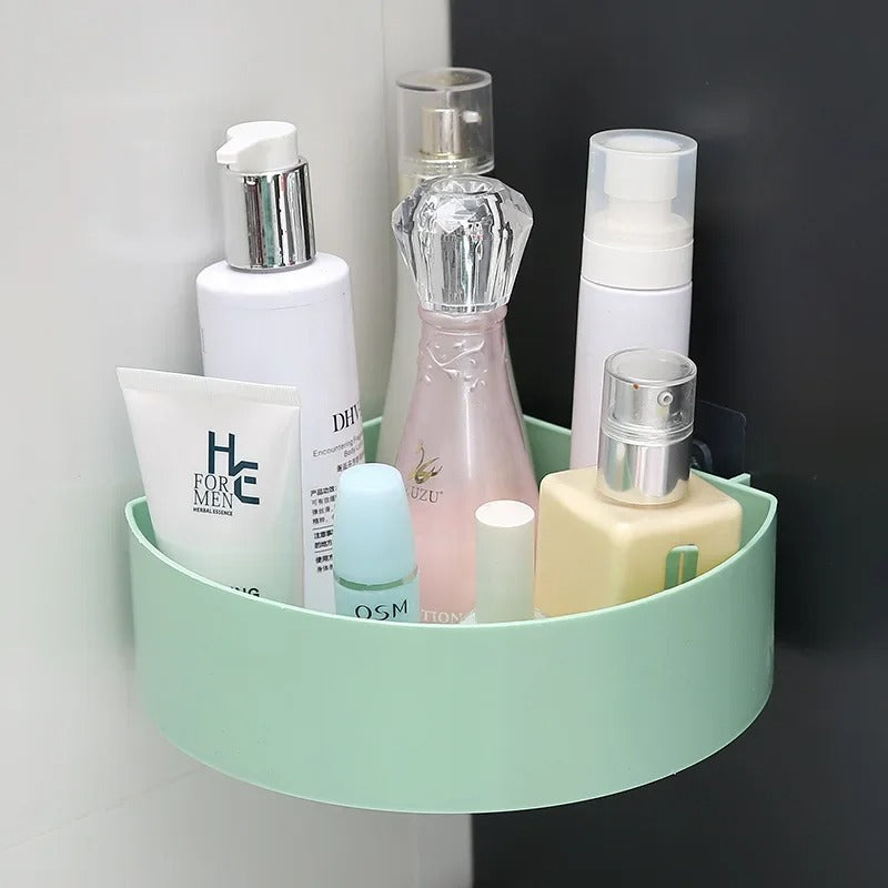Pack of 2 Wall Mounted Corner Shelf – Double Layer Bathroom & Kitchen Storage Organizer