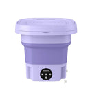 Portable Folding Mini Washing Machine – Compact Electric Washer for Travel & Home