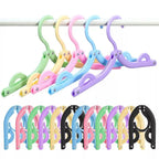 Foldable Travel Hangers Pack of 10 – Portable Space Saving Clothes Hanger for Travel & Home