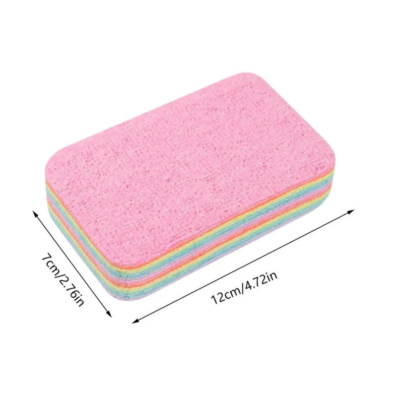 Pack of 2 Rainbow Microfiber Reusable Dishcloth – Multi-Purpose Kitchen Cleaning Cloth