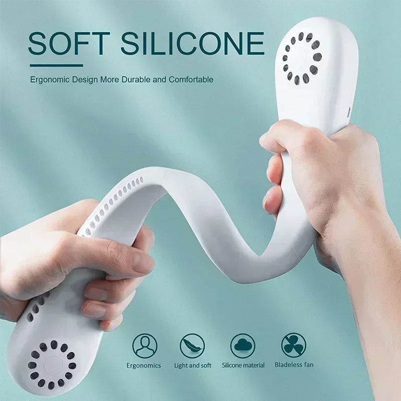 Rechargeable Neck Fan – Hands-Free Portable Cooling Fan (3 Speed, USB, Lightweight)
