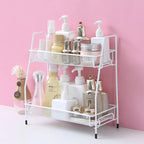 2 Layer Steel Rack – Multi-Purpose Desktop Organizer Shelf