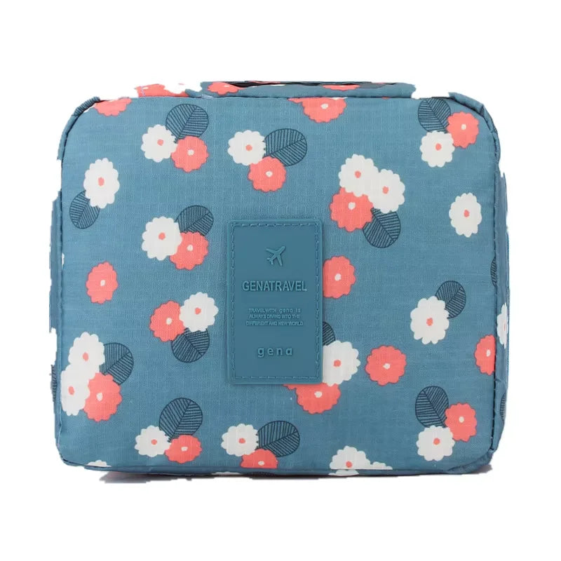 Travel Makeup Pouch – Waterproof Cosmetic Organizer Bag with Compartments