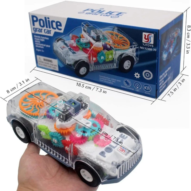 Transparent Desert Truck Toy for Kids – Light, Music & Gear Motion Car