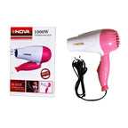 Nova Foldable Hair Dryer – Portable Travel Hair Dryer for Fast Drying (Hot & Cold Air)