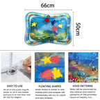 Baby Water Play Mat | Inflatable Tummy Time Activity Mat for Kids