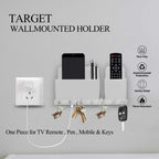 Wall Mounted Holder – Multi-Purpose Remote, Mobile & Key Organizer