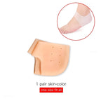 Pack of 2 Half Heel Protector – Silicone Gel Heel Cushion Sleeve for Cracked Heels & Pain Relief