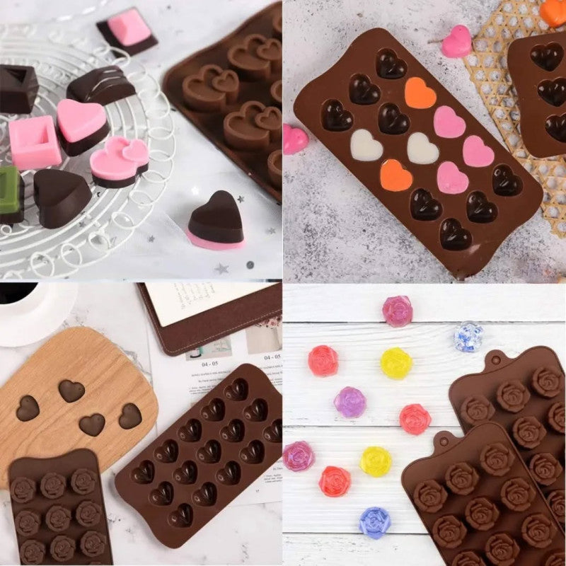Multi Design Food Grade Silicone Chocolate Mold – Non-Stick Candy & Baking Mould