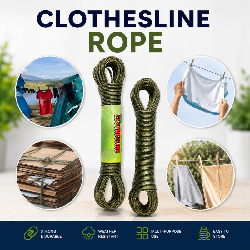 Heavy Duty 20 Meter PVC Metal Inner Rope for Laundry Wet Clothes