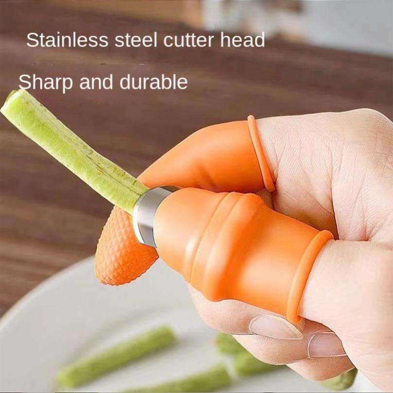 Silicone Finger Vegetable Peeler & Thumb Knife – Safe Kitchen Cutting Protector