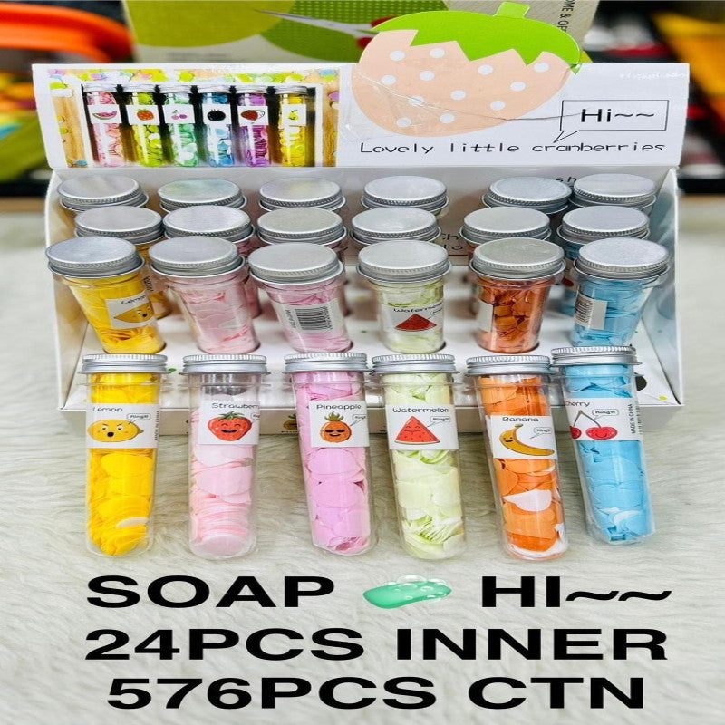 Flower Paper Soap Tube – Portable Travel Hand Wash Sheets 🌸✨