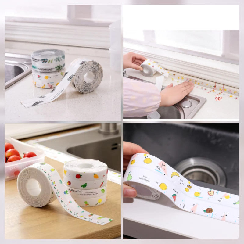 Waterproof Self-Adhesive Kitchen Sink Sticker For Bathroom Corner & Wall Sealing Strip
