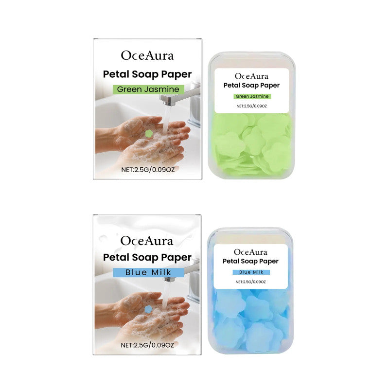 Flower Paper Soap Sheets – Portable Travel Hand Wash Soap (Box Pack) 🌸