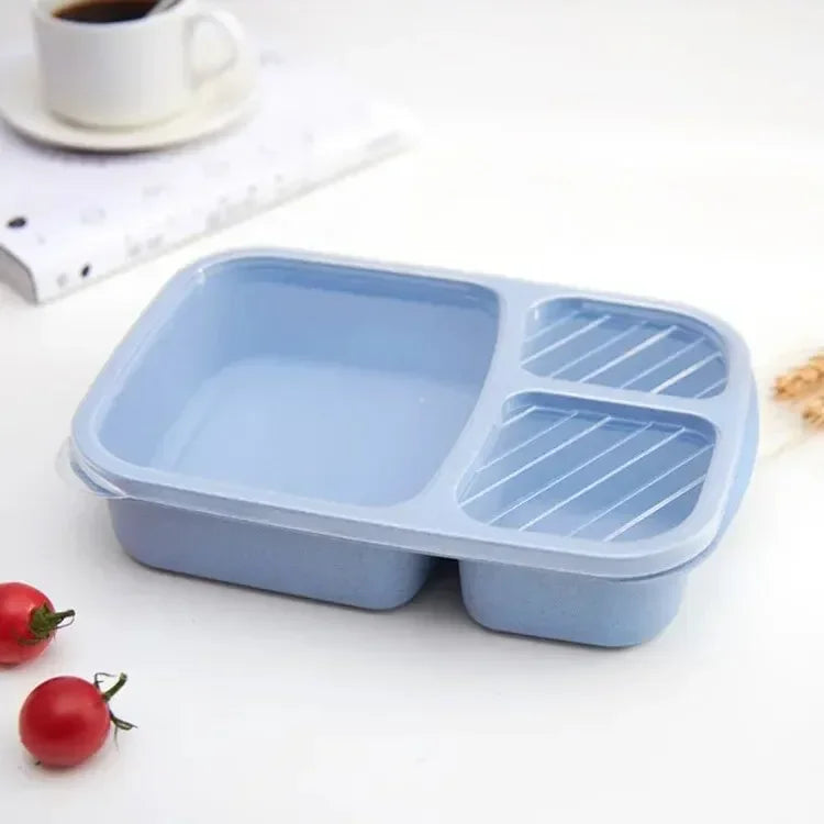 Pack of 2 Student Lunch Box (Small) – Compact 3 Compartment Lunch Box for Kids
