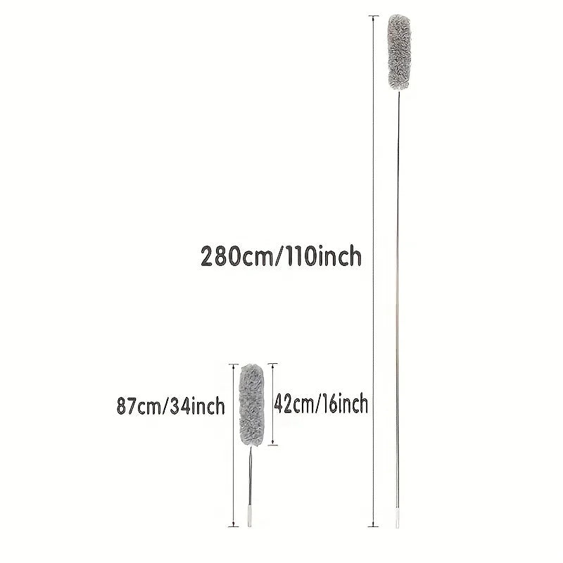 Telescopic Grey Dust Mop – Long Handle Microfiber Duster (Extendable)