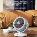 Strong Third-Gear USB Rechargeable Air Circulation Fan – 90° Oscillating Desk Fan