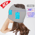 Hot & Cold Therapy Ice Cap – Gel Headache Relief Mask | Migraine Relief & Stress Cooling Cap