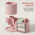Multipurpose Drawer Cosmetic Storage Box – Pen Holder & Makeup Organizer with Drawers