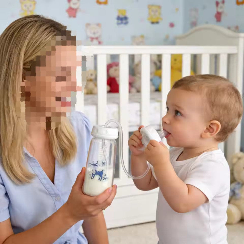 Hands-Free Feeding Bottle for Babies – BPA Free Anti-Colic Easy Feeding Bottle