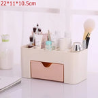 Cosmetic Organizer Box with Drawer – Makeup & Skincare Storage Holder