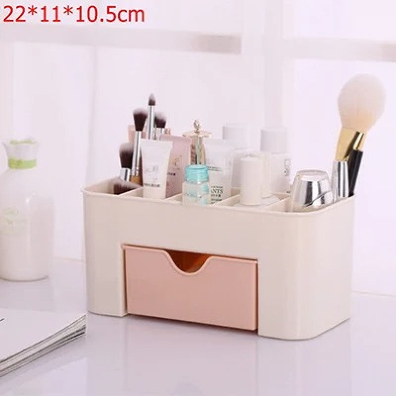 Cosmetic Organizer Box with Drawer – Makeup & Skincare Storage Holder