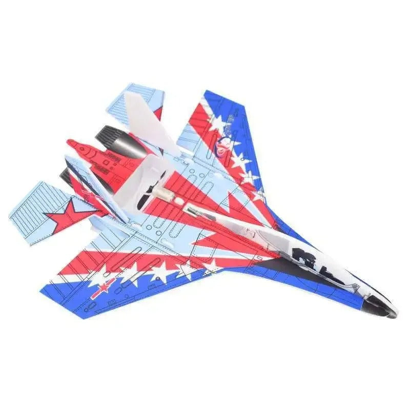 Electric Airplane Toy for Kids | LED Light Flying Glider Aircraft