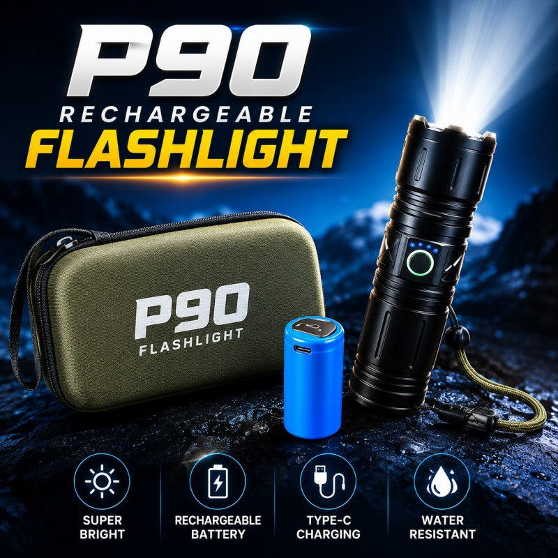 P90 Super Bright Powerful Flash Light Torch