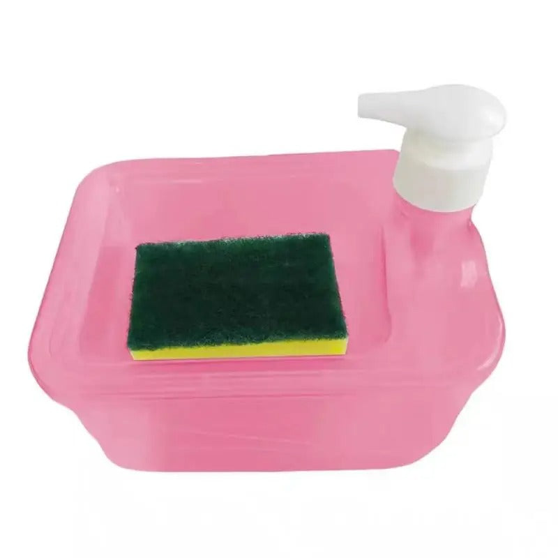 Square Soap Pump Dispenser with Sponge Holder – Kitchen Soap Organizer 💧