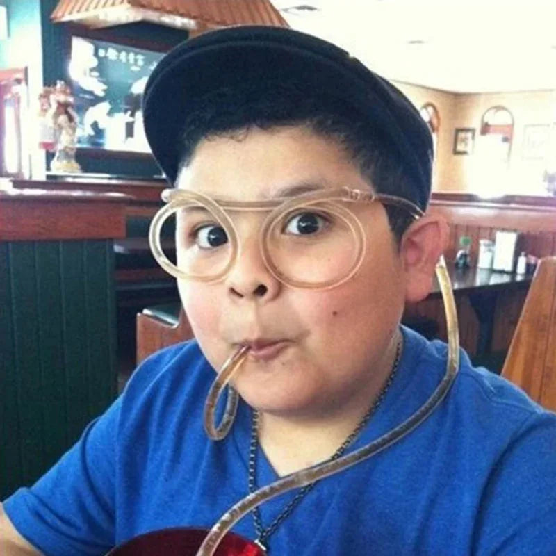Creative Eyeglasses Straw Drinking
