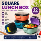 Square Airtight Lunch Box with Spoon – 700ml Leak-Proof Food Storage Container