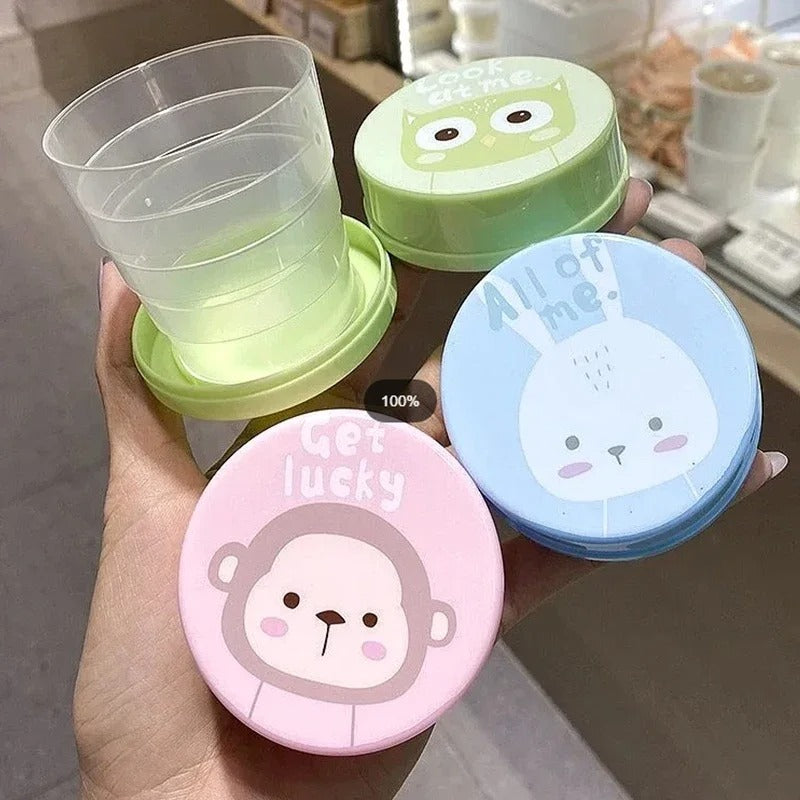 Magic Glass – Collapsible Foldable Kids Cup with Lid (Portable & Cute Design)