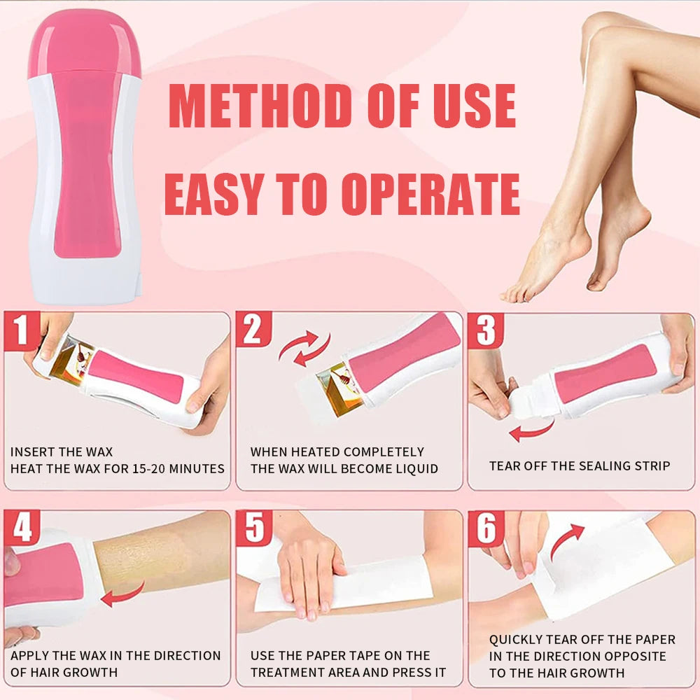 Professional Roll-On Wax Heater – Electric Wax Depilator Machine for Smooth Hair Removal