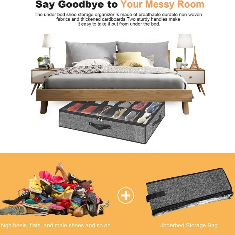 Shoe Storage Organizer with Adjustable Dividers-Premium Quality
