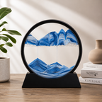 3D Moving Sand Art Hourglass – Deep Sea Quicksand Round Glass Decor