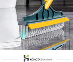 2 in 1 Brush Mop with Squeegee – Floor Scrubber & Water Wiper Cleaning Tool