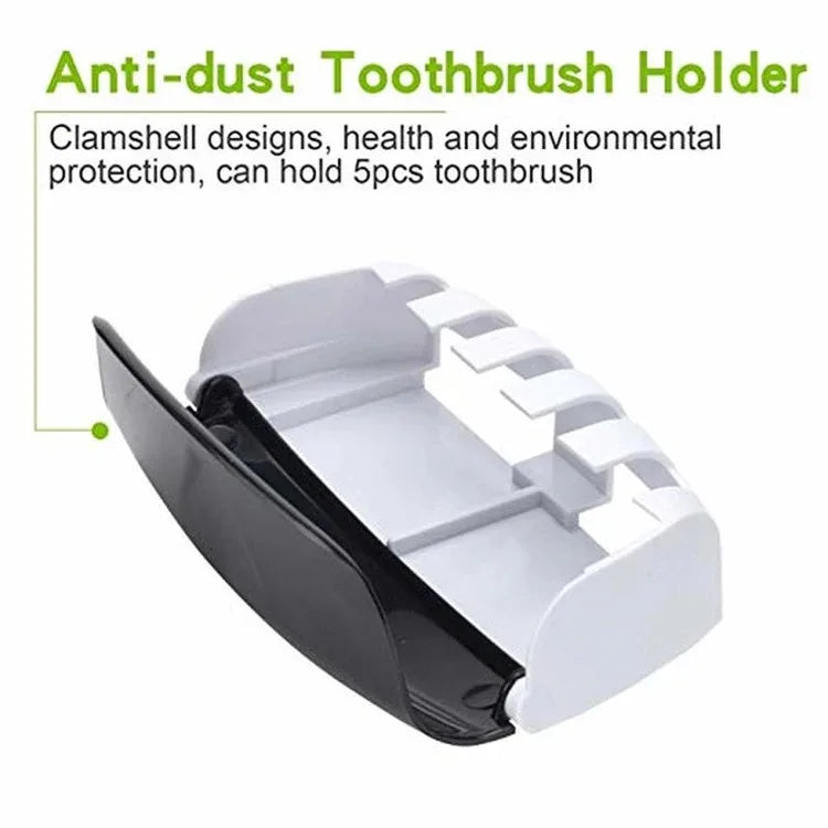 Automatic Toothpaste Dispenser With Toothbrush Holder Organizer Set