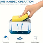 2-in-1 Soap Pump Caddy – Liquid Soap Dispenser with Sponge Holder (Press Type)