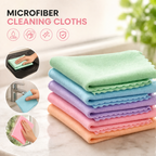 Pack of 5 Microfiber Cleaning Cloths – Super Absorbent Multi-Purpose Kitchen & Glass Cleaning Towels