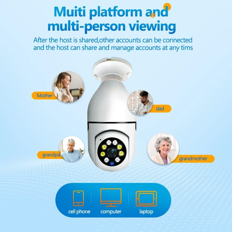 WiFi Bulb Camera 360° – HD Security Camera with Mobile App