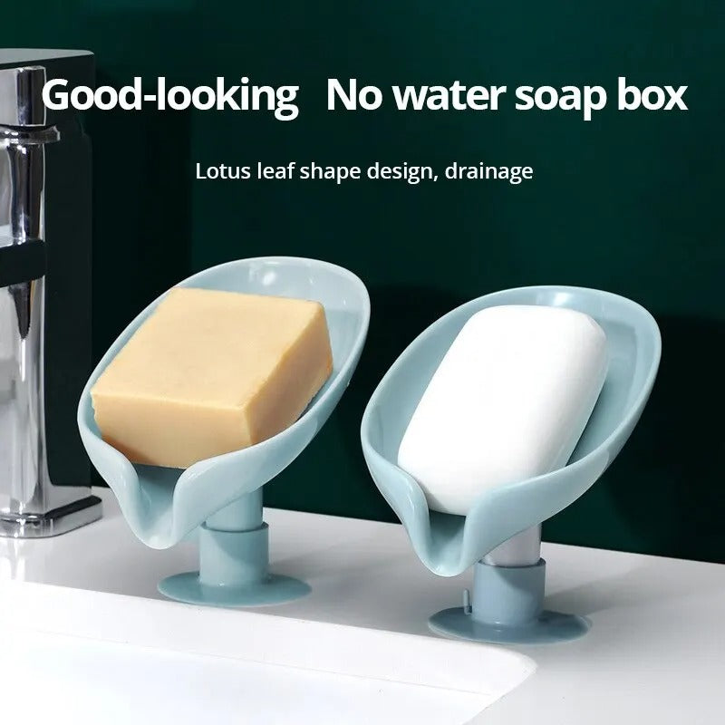 Buy 1 Get 1 Free Hydraulic Soap Holder – Self Draining Lotus Leaf Soap Dish with Suction Base